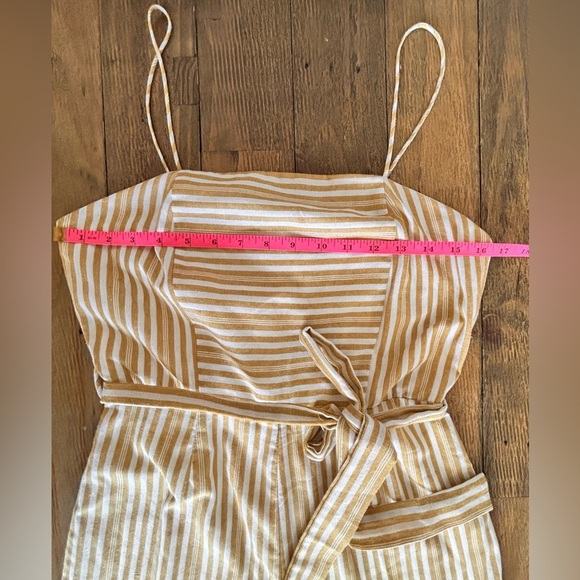 💖5 for $50💖SIENNA SKY Jumper spaghetti straps striped yellow and white Lined - Picture 7 of 12